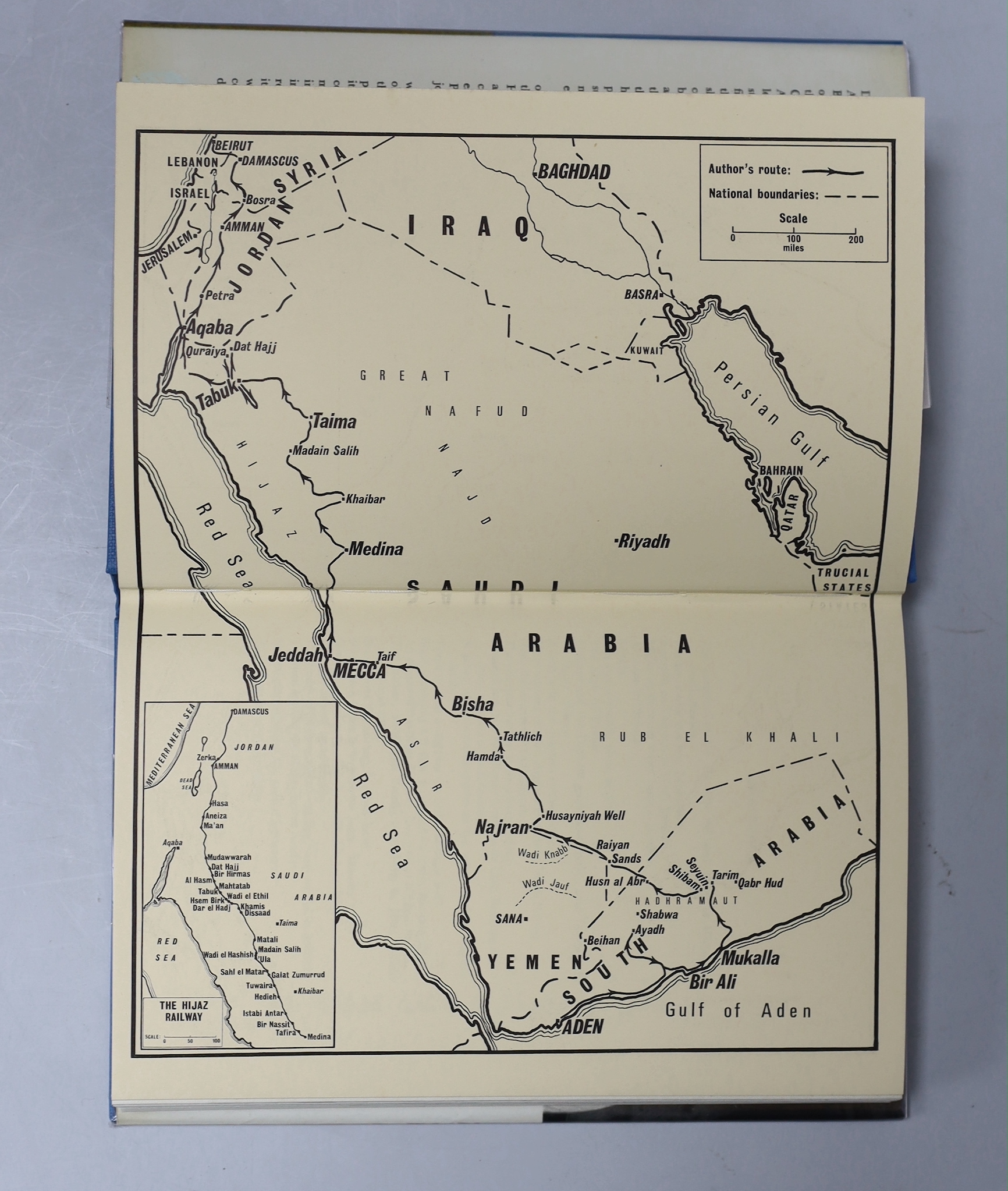 Toy, Barbara - The Highway of the Three Kings, 1st edition, 8vo, blue cloth, in illustrated price-clipped d/j, with two route maps (one double page), John Murray, London, 1968.